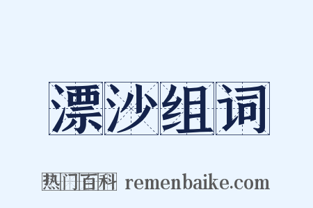 漂沙组词是什么意思的图片